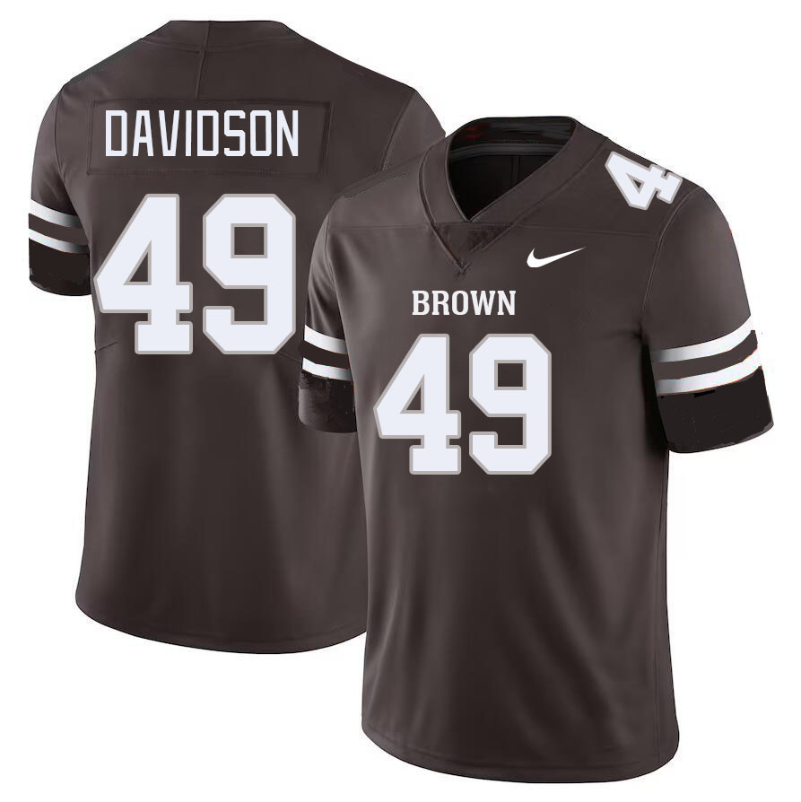 Men-Youth #49 Michael Davidson 2023 Brown Bears College Football Jerseys Stitched-Brown